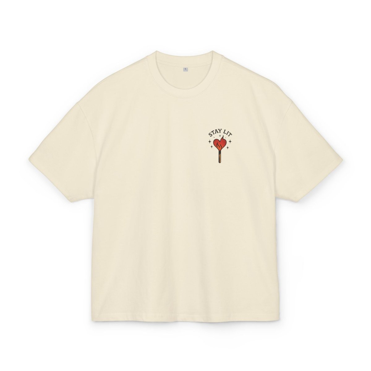 Henry TeeGer Stay Lit - Mini Flame Heart Frontprint Shirt - TeeGerDesign - T-Shirt - BY163