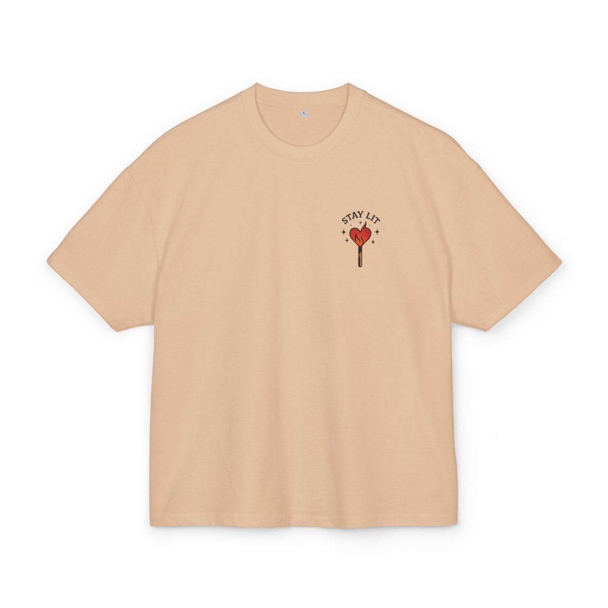 Henry TeeGer Stay Lit - Mini Flame Heart Frontprint Shirt - TeeGerDesign - T-Shirt - BY163