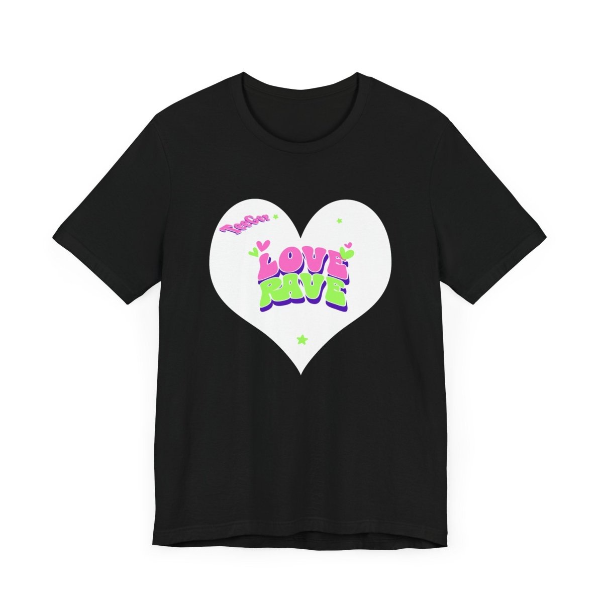 Maddy TeeGer Love Rave - Heart Pop Frontprint Shirt - TeeGerDesign - T-Shirt - 3001