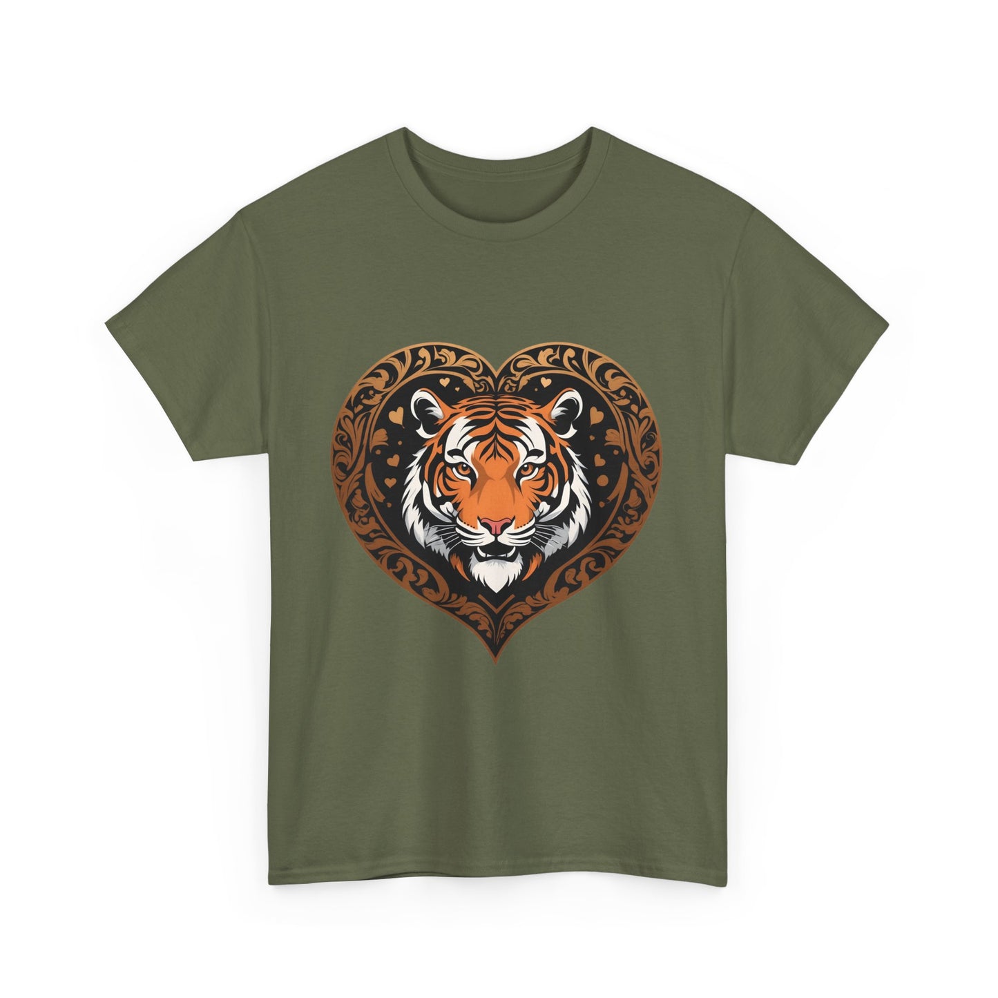 Trendiges Tiger Herzform Logo T - Shirt - TeeGerDesign - T - Shirt -