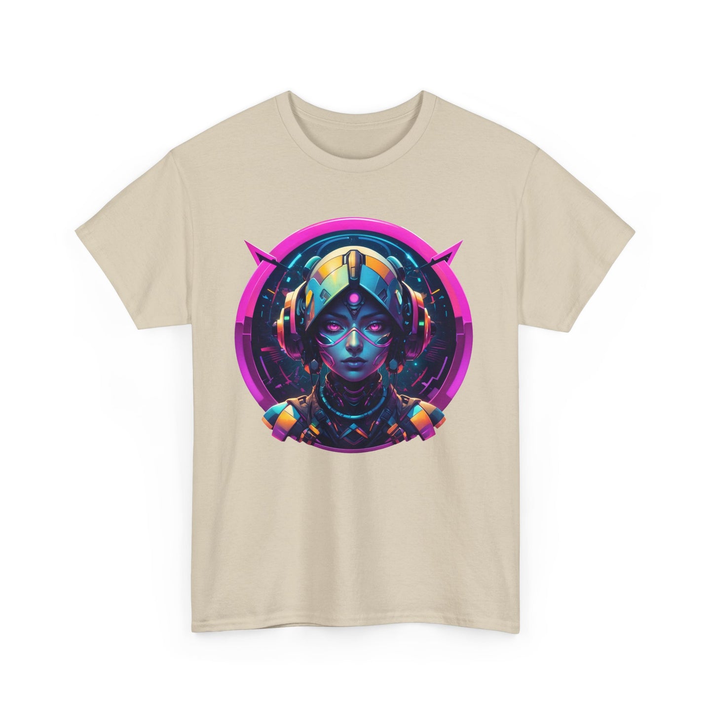 T - Shirt mit Android Girl Motiv - Futuristisches Design - TeeGerDesign - T - Shirt - Crew neck