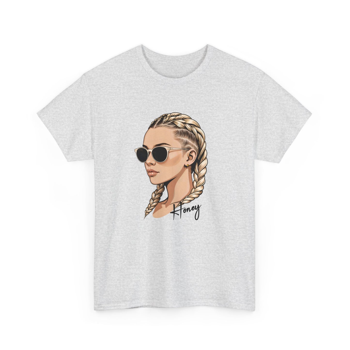 Honey T - Shirt mit Cornrow Dame - TeeGerDesign - T - Shirt - Crew neck