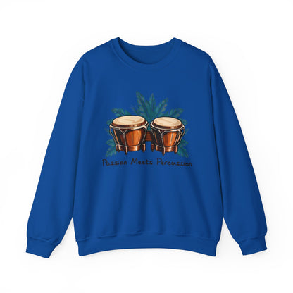 Stylisches Bongo Sweatshirt - Passion für Trommler - TeeGerDesign - Sweatshirt - Crew neck