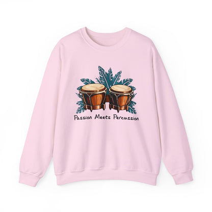 Stylisches Bongo Sweatshirt - Passion für Trommler - TeeGerDesign - Sweatshirt - Crew neck