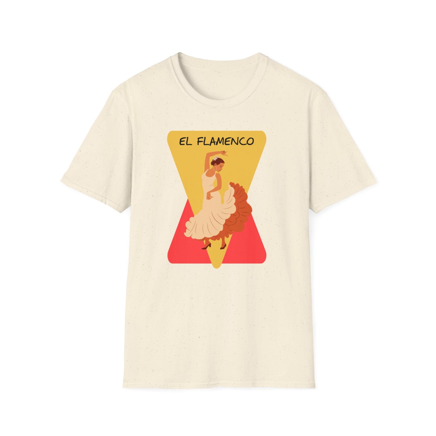 T - Shirt mit 'El Flamenco' Schriftzug und Tänzerin Motiv - TeeGerDesign - T - Shirt - Cotton