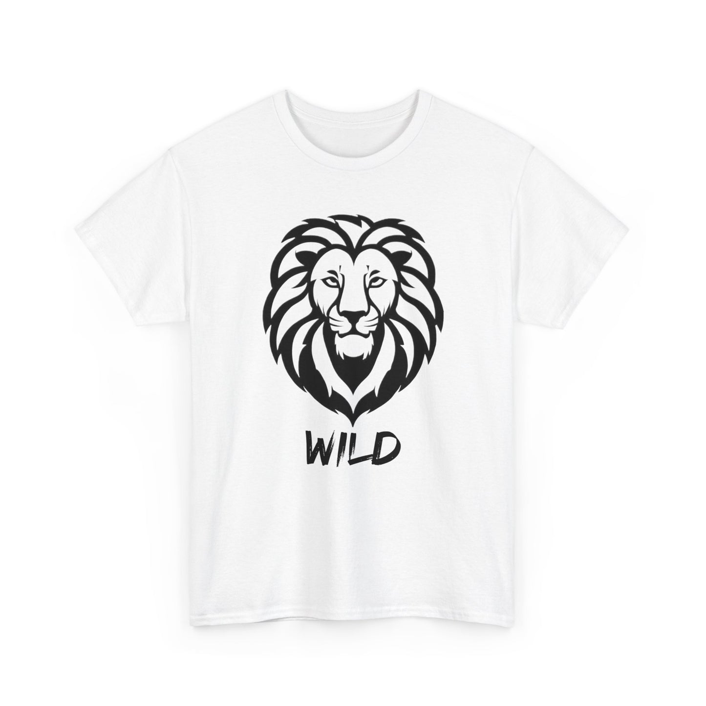 Line Art Löwen Logo T - Shirt Wild - TeeGerDesign - T - Shirt - Crew neck