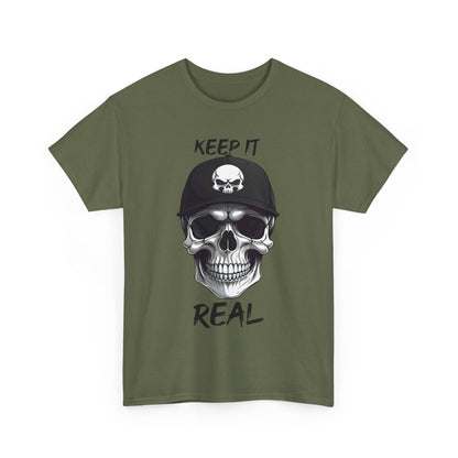 Keep It Real Skull Shirt - Trendy Totenkopf T - Shirts - TeeGerDesign - T - Shirt - Crew neck