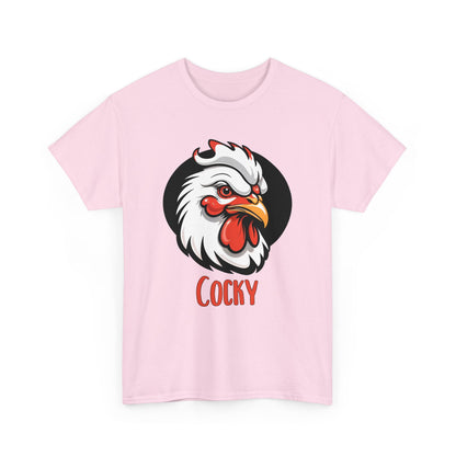 Stylisches Hahn T - Shirt – Cocky Aufdruck für einen selbstbewussten Look - TeeGerDesign - T - Shirt - Crew neck