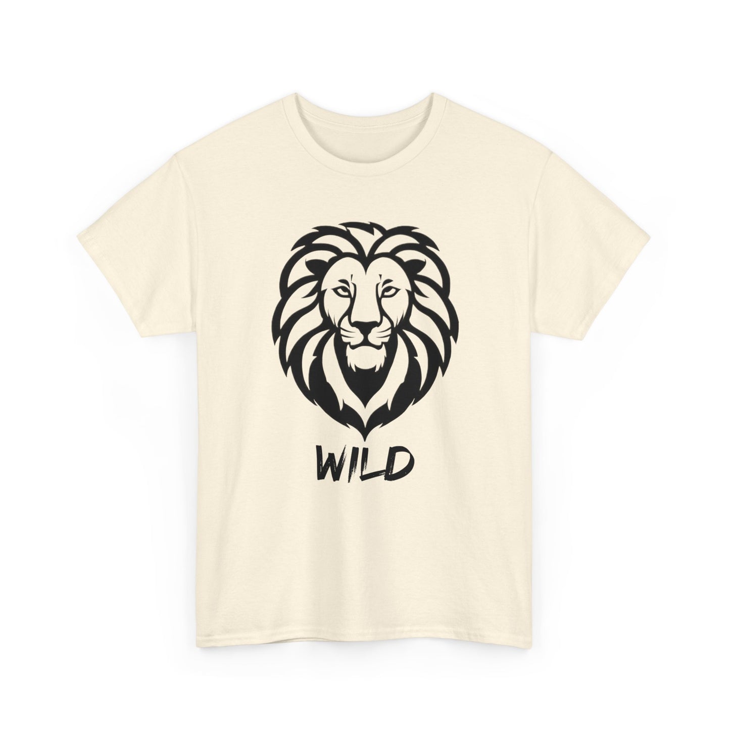 Line Art Löwen Logo T - Shirt Wild - TeeGerDesign - T - Shirt - Crew neck