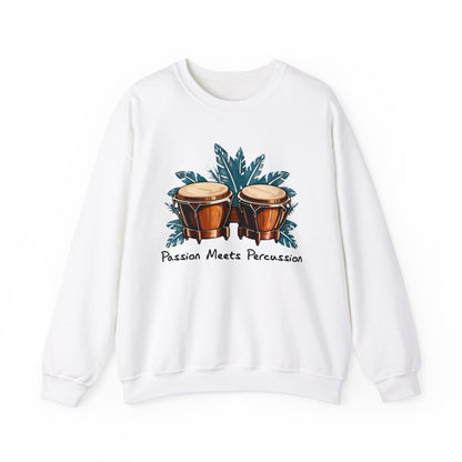 Stylisches Bongo Sweatshirt - Passion für Trommler - TeeGerDesign - Sweatshirt - Crew neck