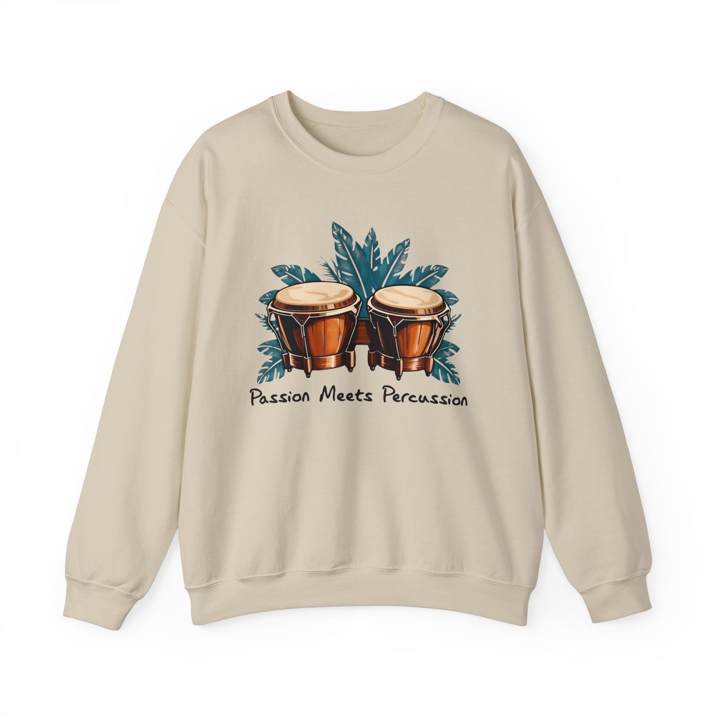 Stylisches Bongo Sweatshirt - Passion für Trommler - TeeGerDesign - Sweatshirt - Crew neck