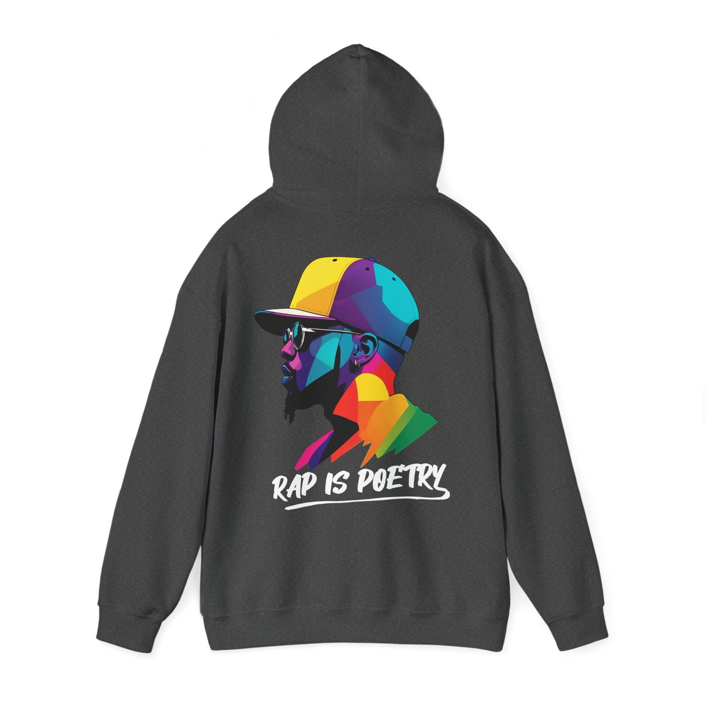 Stylischer Rap is Poetry Hoodie mit buntem Logo - TeeGerDesign - Hoodie - DTG