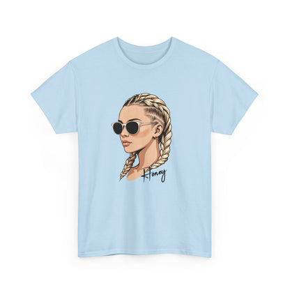 Honey T - Shirt mit Cornrow Dame - TeeGerDesign - T - Shirt - Crew neck