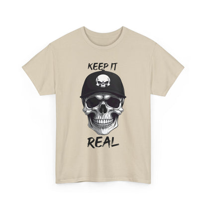 Keep It Real Skull Shirt - Trendy Totenkopf T - Shirts - TeeGerDesign - T - Shirt - Crew neck