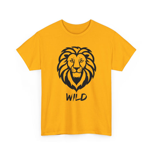 Line Art Löwen Logo T - Shirt Wild - TeeGerDesign - T - Shirt - Crew neck