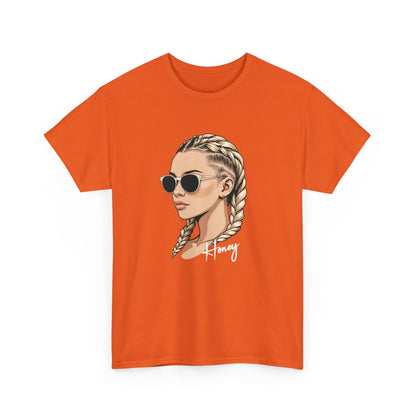 Honey T - Shirt mit Cornrow Dame - TeeGerDesign - T - Shirt - Crew neck