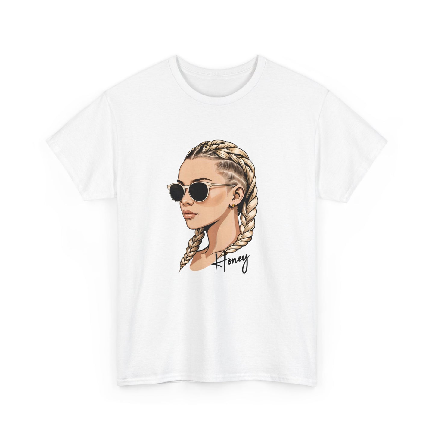 Honey T - Shirt mit Cornrow Dame - TeeGerDesign - T - Shirt - Crew neck