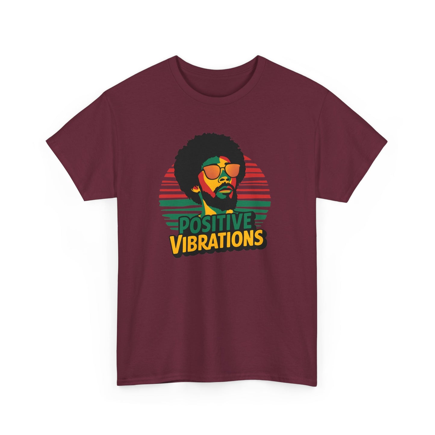 Reggae T - Shirt Positive Vibrations - TeeGerDesign - T - Shirt - Crew neck