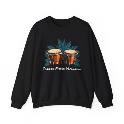 Stylisches Bongo Sweatshirt - Passion für Trommler - TeeGerDesign - Sweatshirt - Crew neck