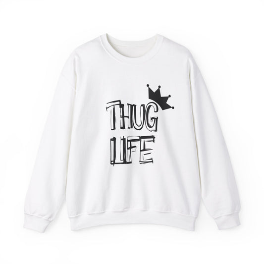 Thug Life Sweatshirt - TeeGerDesign - Sweatshirt - Crew neck