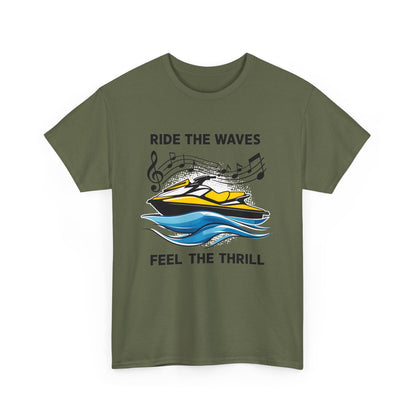 Ride the Waves T - Shirt mit Jetski Logo - TeeGerDesign - T - Shirt - Crew neck