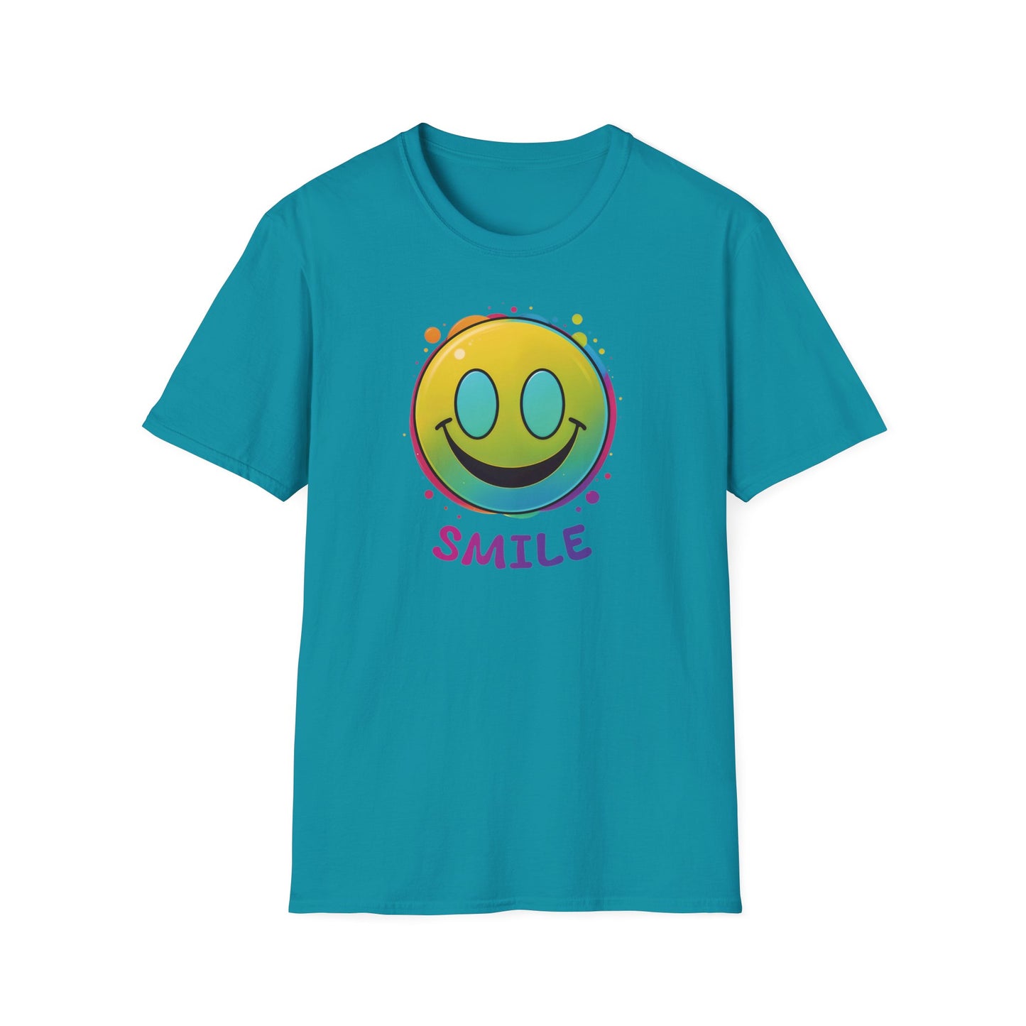 Smiley T - Shirt mit Schriftzug Smile - TeeGerDesign - T - Shirt - Cotton