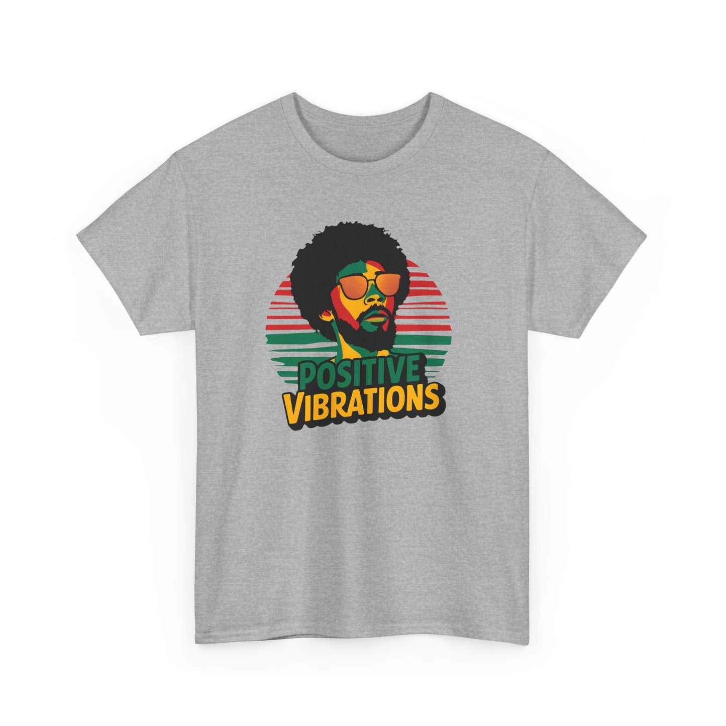 Reggae T - Shirt Positive Vibrations - TeeGerDesign - T - Shirt - Crew neck