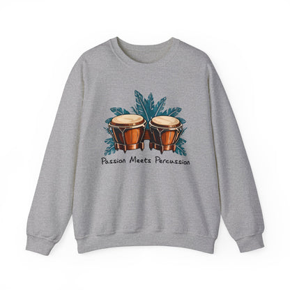 Stylisches Bongo Sweatshirt - Passion für Trommler - TeeGerDesign - Sweatshirt - Crew neck