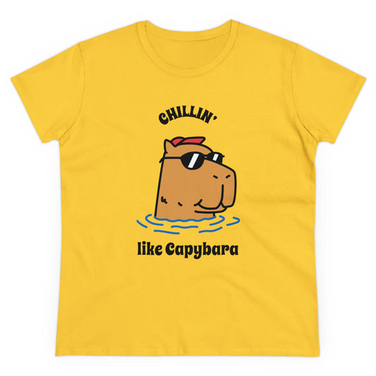 T - Shirt mit Capybara | Grafik Aufdruck Shirt | Lustiges Tiermotiv T - Shirt - TeeGerDesign - T - Shirt - Cotton