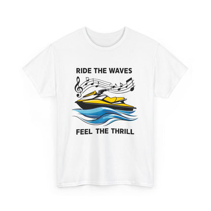 Ride the Waves T - Shirt mit Jetski Logo - TeeGerDesign - T - Shirt - Crew neck