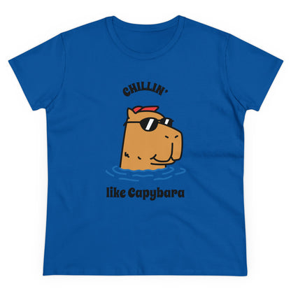 T - Shirt mit Capybara | Grafik Aufdruck Shirt | Lustiges Tiermotiv T - Shirt - TeeGerDesign - T - Shirt - Cotton