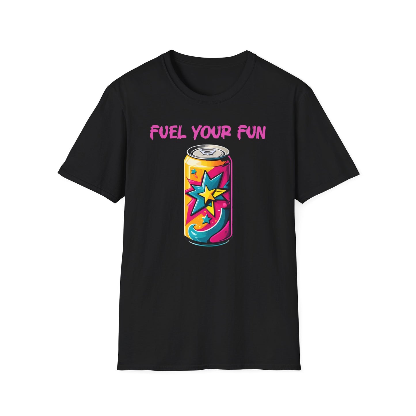 T - Shirt mit bunter Dose Fuel your fun - TeeGerDesign - T - Shirt - Cotton