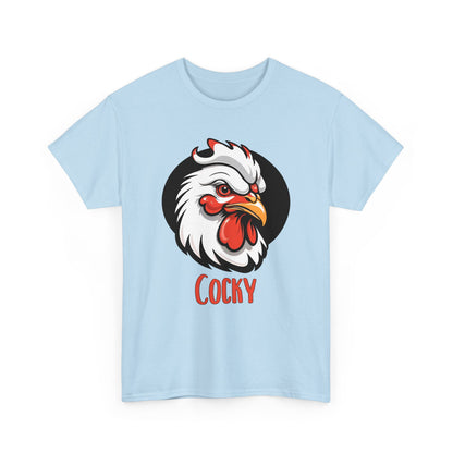 Stylisches Hahn T - Shirt – Cocky Aufdruck für einen selbstbewussten Look - TeeGerDesign - T - Shirt - Crew neck