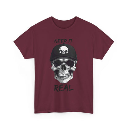 Keep It Real Skull Shirt - Trendy Totenkopf T - Shirts - TeeGerDesign - T - Shirt - Crew neck