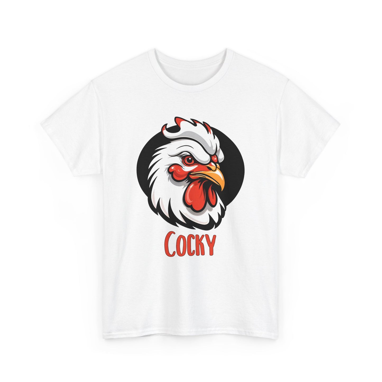 Stylisches Hahn T - Shirt – Cocky Aufdruck für einen selbstbewussten Look - TeeGerDesign - T - Shirt - Crew neck