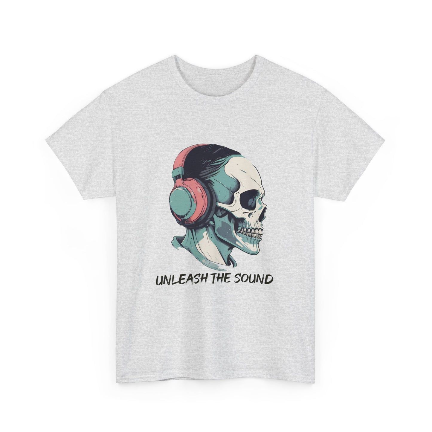 Unleash the sound T - Shirt - Totenkopf mit Kopfhörern - TeeGerDesign - T - Shirt - Crew neck