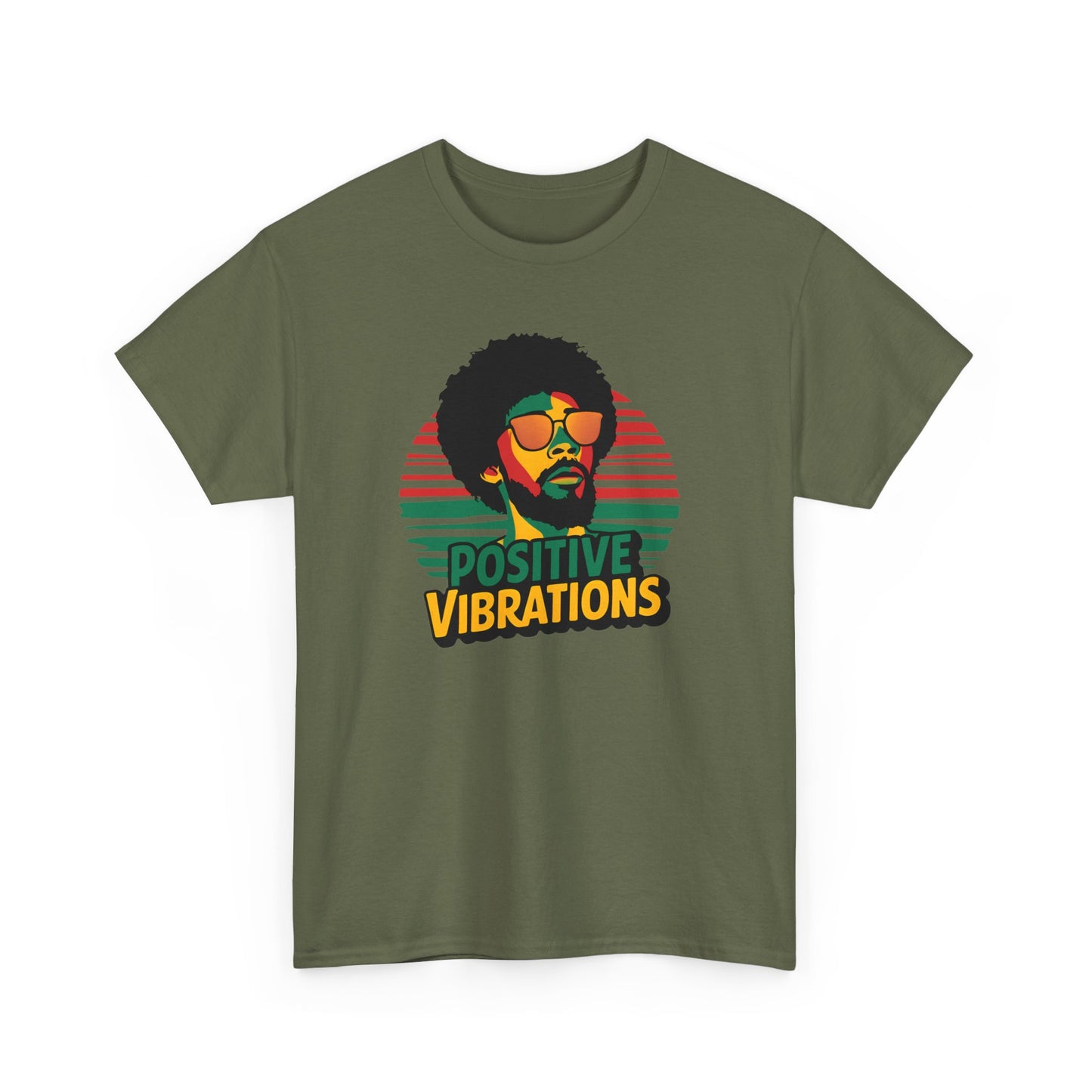 Reggae T - Shirt Positive Vibrations - TeeGerDesign - T - Shirt - Crew neck