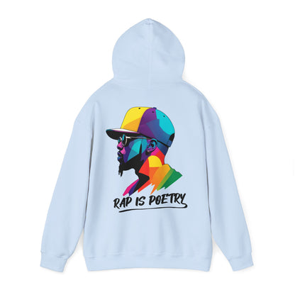 Stylischer Rap is Poetry Hoodie mit buntem Logo - TeeGerDesign - Hoodie - DTG