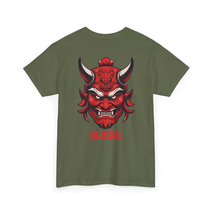 Unique Warrior Senshi T - Shirt mit Oni - Maske - TeeGerDesign - T - Shirt - Crew neck