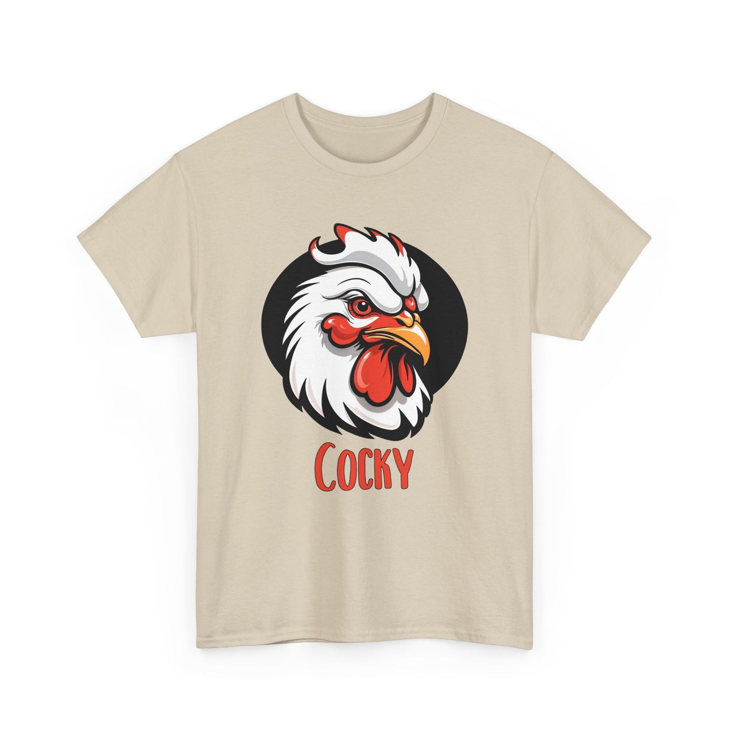 Stylisches Hahn T - Shirt – Cocky Aufdruck für einen selbstbewussten Look - TeeGerDesign - T - Shirt - Crew neck