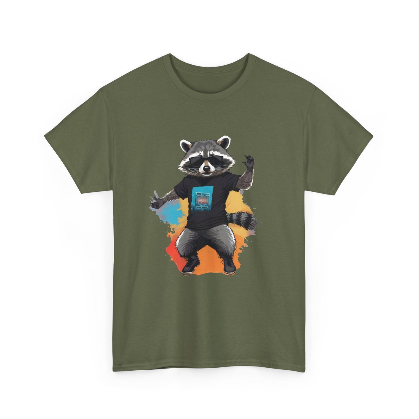 T - Shirt mit coolem Waschbär - TeeGerDesign - T - Shirt - Crew neck