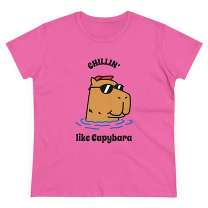 T - Shirt mit Capybara | Grafik Aufdruck Shirt | Lustiges Tiermotiv T - Shirt - TeeGerDesign - T - Shirt - Cotton