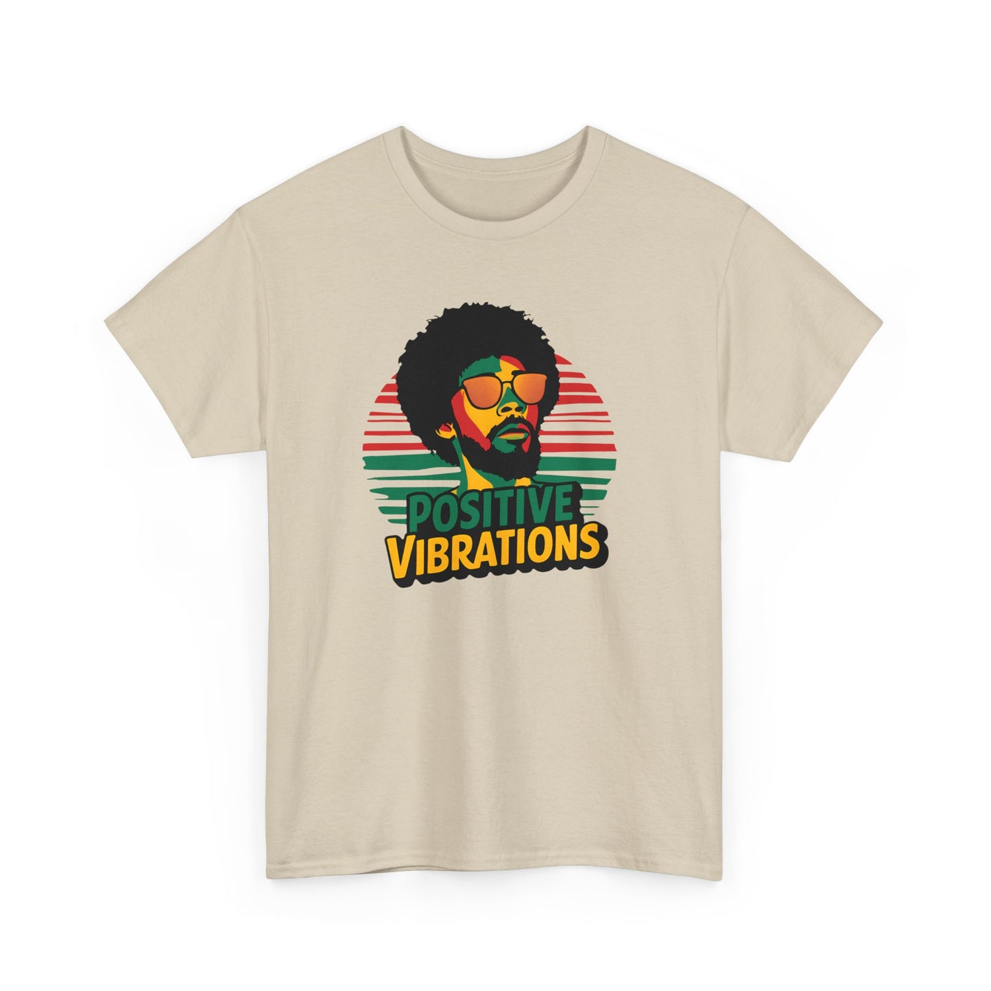 Reggae T - Shirt Positive Vibrations - TeeGerDesign - T - Shirt - Crew neck