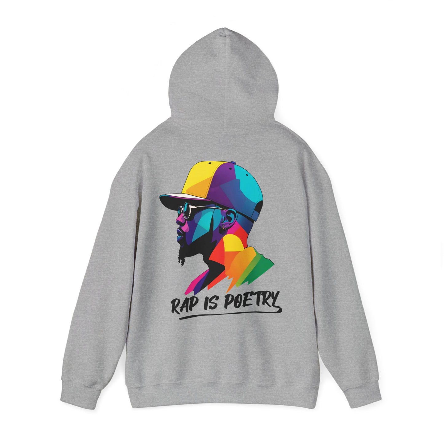 Stylischer Rap is Poetry Hoodie mit buntem Logo - TeeGerDesign - Hoodie - DTG