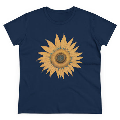 Sonnenblumen Grafik T - Shirt mit Blumendruck - Sommer Outfit Shirt für Frauen - TeeGerDesign - T - Shirt - Cotton