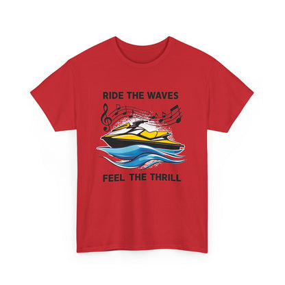 Ride the Waves T - Shirt mit Jetski Logo - TeeGerDesign - T - Shirt - Crew neck