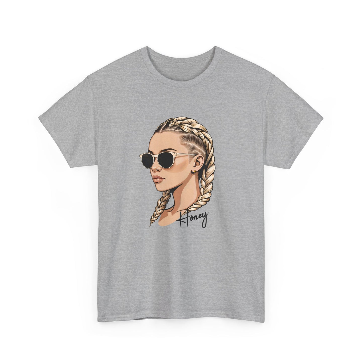 Honey T - Shirt mit Cornrow Dame - TeeGerDesign - T - Shirt - Crew neck