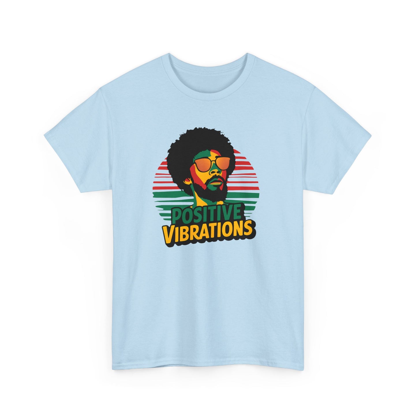 Reggae T - Shirt Positive Vibrations - TeeGerDesign - T - Shirt - Crew neck