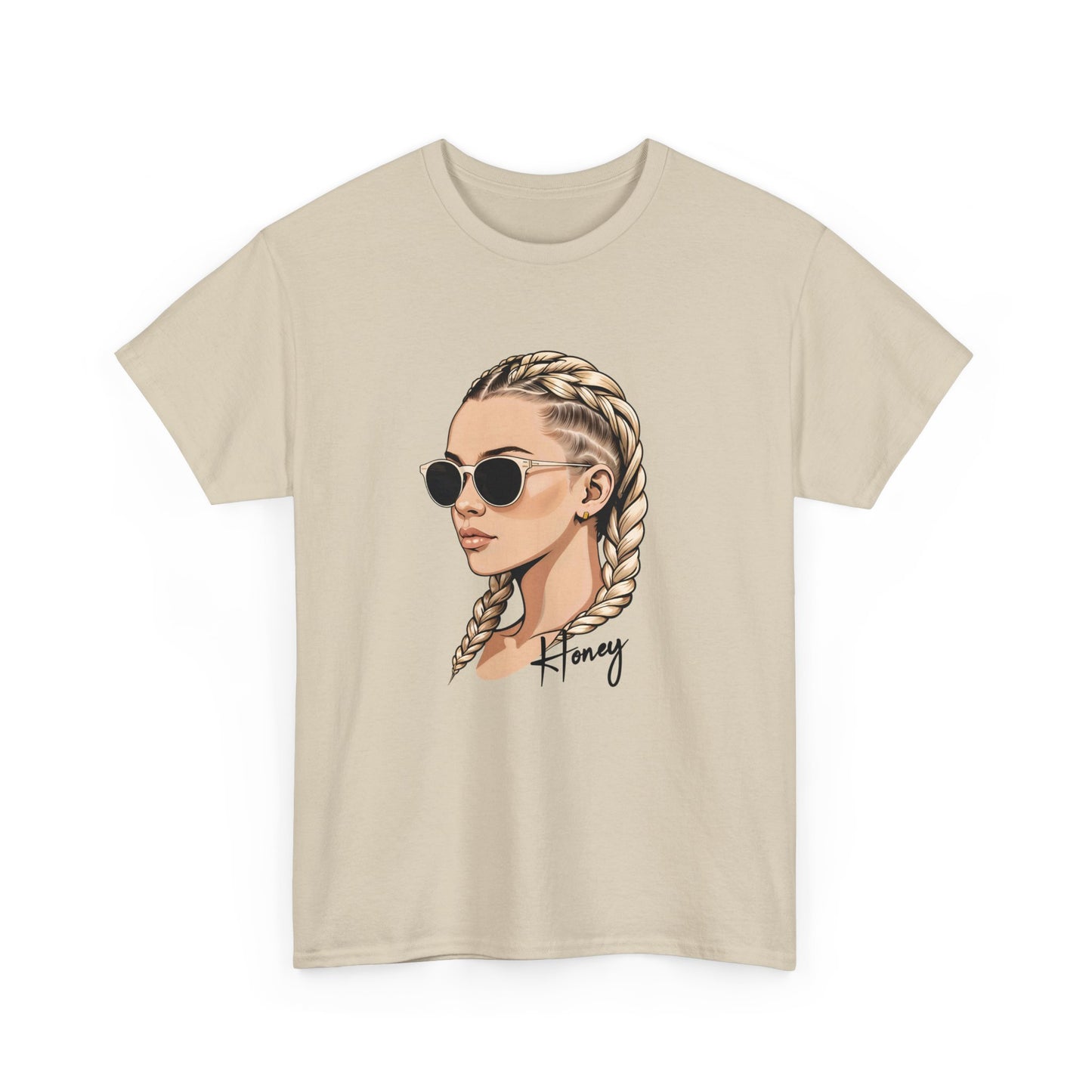 Honey T - Shirt mit Cornrow Dame - TeeGerDesign - T - Shirt - Crew neck