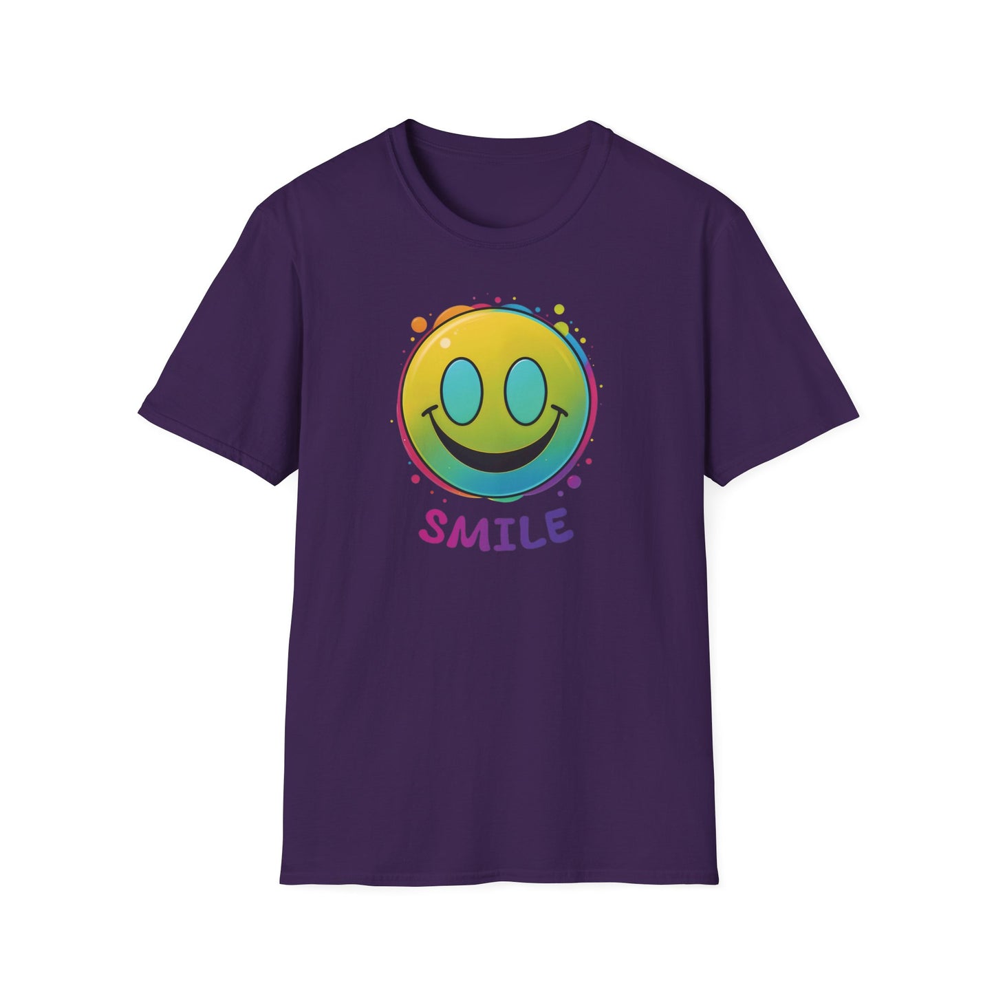 Smiley T - Shirt mit Schriftzug Smile - TeeGerDesign - T - Shirt - Cotton